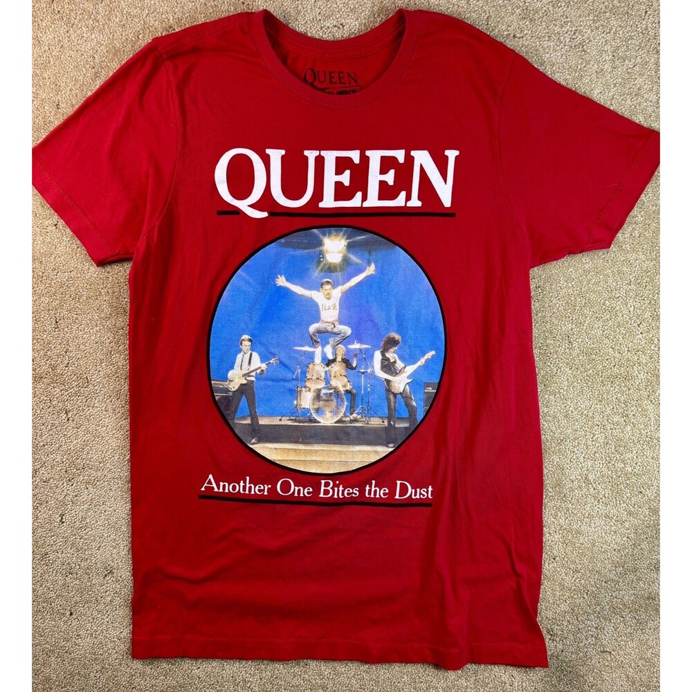 Queen Band T-Shirt Another One Bites The Dust Red Tee Official Merch Medium